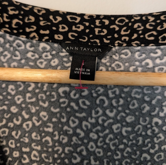 ANN TAYLOR - Cheeta Print Wrap Dress - Picture 6 of 9